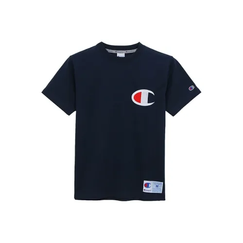 Champion T-Shirt Unisex Темно-синий Японская версия