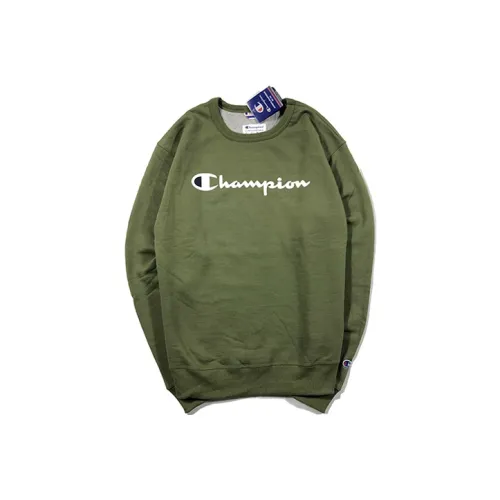 Champion Свитшот Американская версия Унисекс Оливково-зеленый