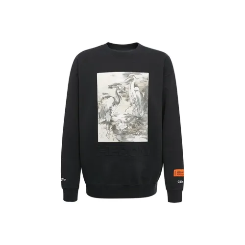 HERON PRESTON Черный Мужской Свитшот