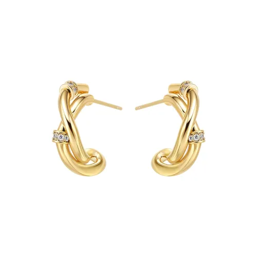 BOONEE ALUS Медные серьги с покрытием из каратного золота женские