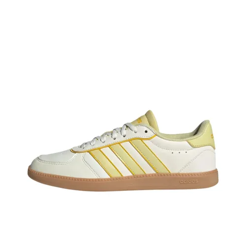 Adidas BREAKNET SLEEK Slip-resistant Abrasion-resistant Low Top Skateboard Shoes Women's Ecru Adidas BREAKNET SLEEK Противоскользящие Устойчивые к истиранию Низкие Кеды для скейтбординга Женские Экрю