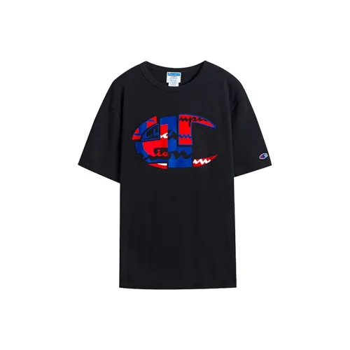 Champion Straight Fit T-Shirt US Version Unisex Black Чемпион Прямой крой T-рубашка версия для США унисекс черный