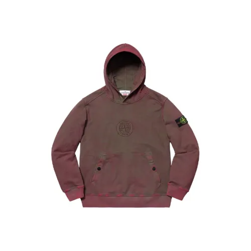 Supreme SS19 STONE ISLAND Collaboration Collection SS19 Свитшот Унисекс Кирпично-красный