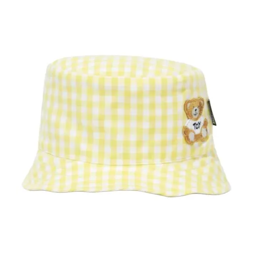 MOSCHINO Детские панамы из хлопка бананово-желтого цвета