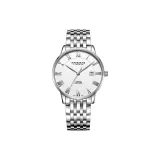 Серебряный белый циферблат