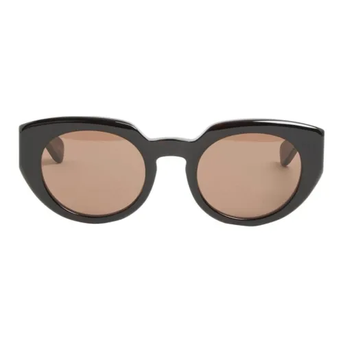 Chloe Ацетат Круглые Солнцезащитные очки Женские Черные