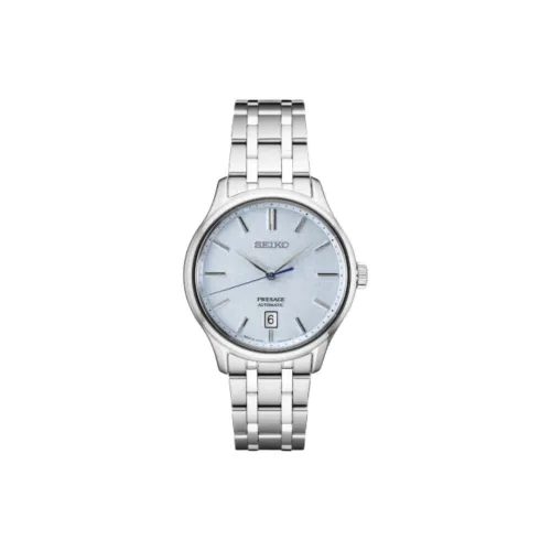SEIKO Presage Series Автоматический Ручной Механизм Часы с Ремешком из Нержавеющей Стали Унисекс Синий Циферблат