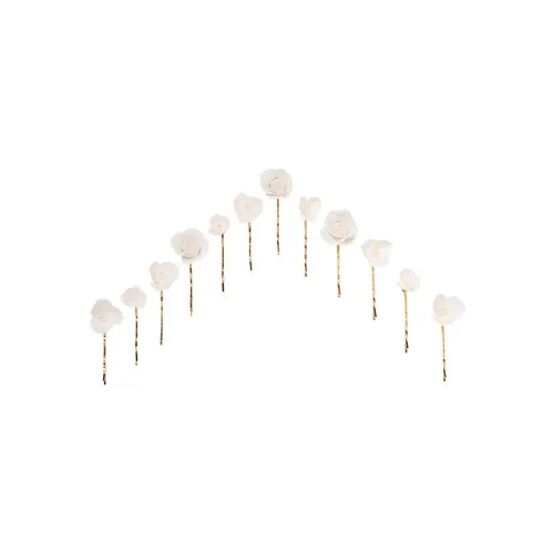 Jennifer Behr Clay 18K Gold-Plated Заколки для волос Женские Белые