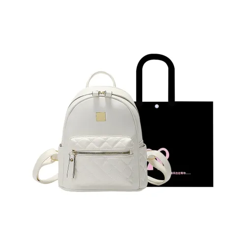 HACIN ПУ (полиуретан) Рюкзак Стандартный Женский Белый Черный