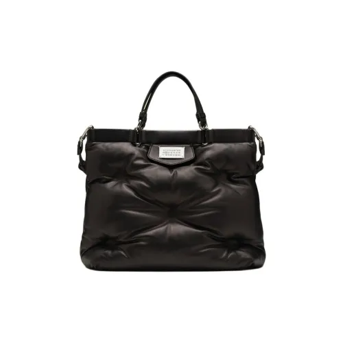 Maison Margiela Glam Slam Рельефная кожа наппа Одно плечо Сумка Средний Женский Черный