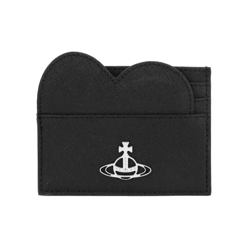 Vivienne Westwood Saffiano Телячья кожа Держатель для карт Женские Черный