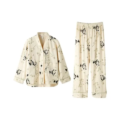 ZAO FU NIAO Пижамный комплект Женские Mengdong Бамбук Grove
