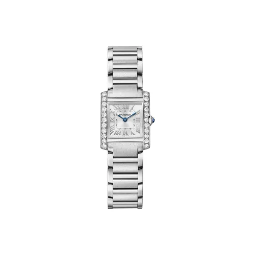 CARTIER Кварцевый Movement Женские Часы Tank Francaise Collection 25,7mm*21,2mm*6,8mm Серебряные