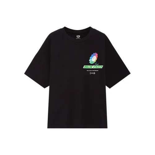 UNIQLO x Takashi Murakami UNIQLO Murakami Takashi Co Бренд Рукав с оборванным плечом T-рубашка Женская Черная