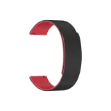 Чёрный Красный/Облако Деревянное Зёрно Магнитный Силиконовый Ремешок