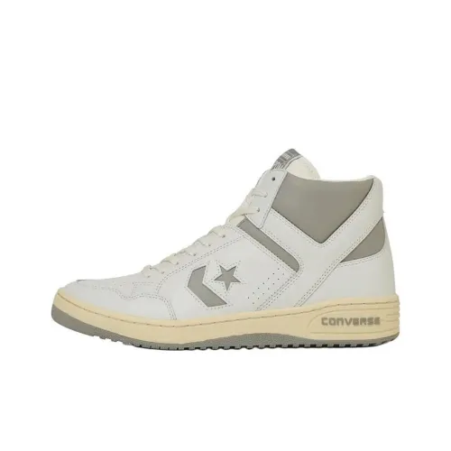 Конверс WEAPON VTG High Топ Винтажные Баскетбольные Кроссовки Унисекс Белый Серый