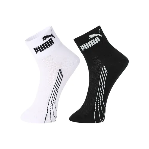 PUMA Белый+Черный 2 упаковки Мужские носки MID до икры