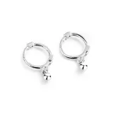 Серьги-кольца "Морская раковина Шепот", серебряный (8 мм)