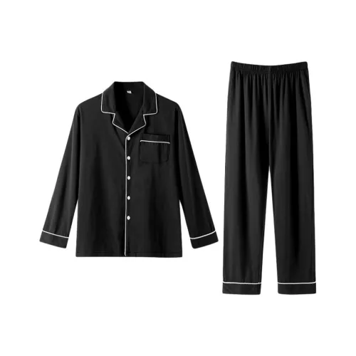 ZAO FU NIAO Пижамный комплект Мужской Оливковый Черный