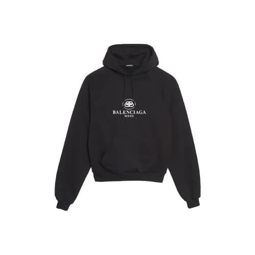 Balenciaga Свитшот Регулярный крой Унисекс Черный Белый