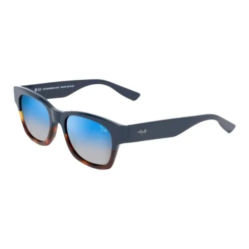 Maui Jim Ацетат Квадратные Солнцезащитные Очки Женские Морской Синий