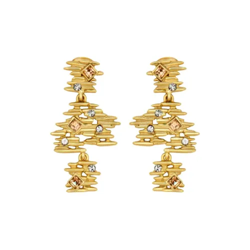 OSCAR DE LA RENTA Серьги из стекла женские золотые