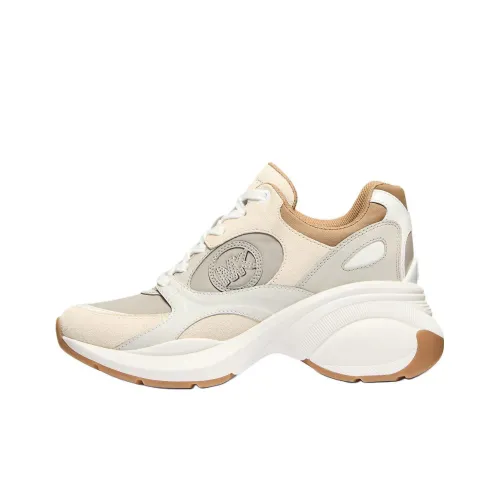 MICHAEL KORS Zuma Low Топ Толстоподошвенные кроссовки Женские Бежевый Серый