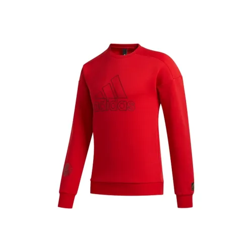 Adidas Светло-алый Мужской Свитшот