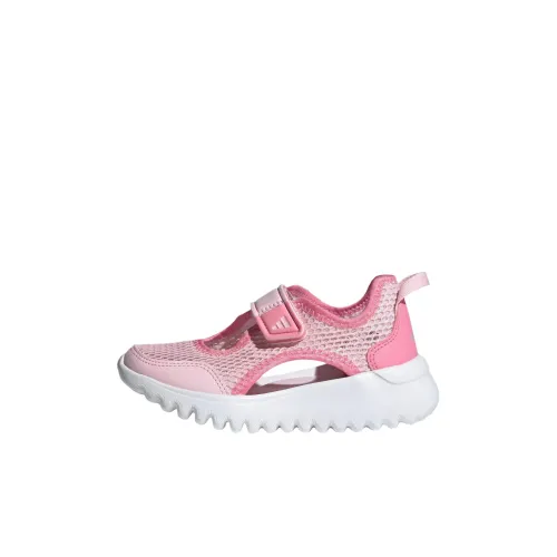 Adidas Summerfle Slip-resistant Abrasion-resistant Low-top Sandals Pink Baby