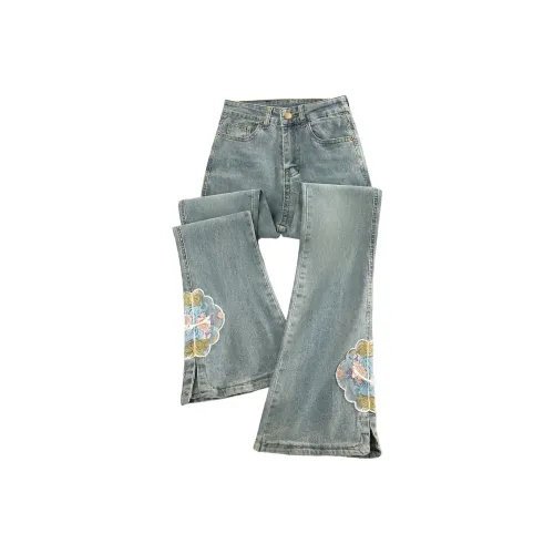 Cypress House Джинсы Женские Светло-Серый Синий