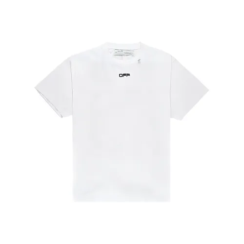 Off Белый SS20 Рукав с оборванным плечом T-рубашка Мужская Белая