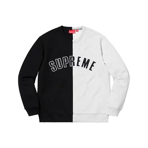Supreme FW18 Свитшот Унисекс Черный Белый