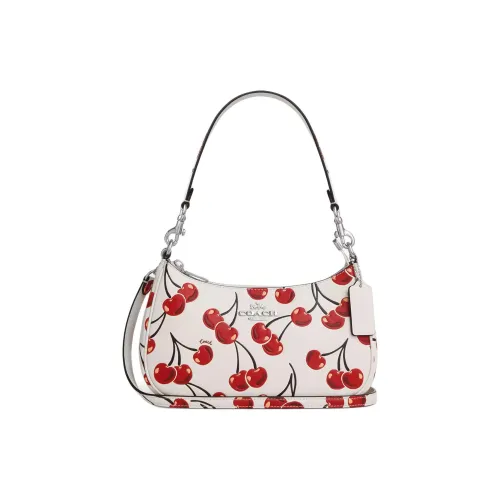 COACH Teri Кожа Сумка на плечо Средняя Женская Белая и Красная