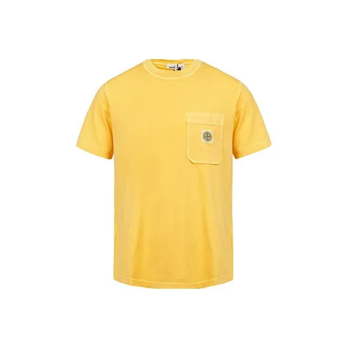 Stone Island Желтая Мужская Футболка