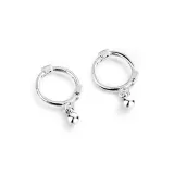 Серьги-кольца "Морская раковина Шепот", серебряный (6 мм)