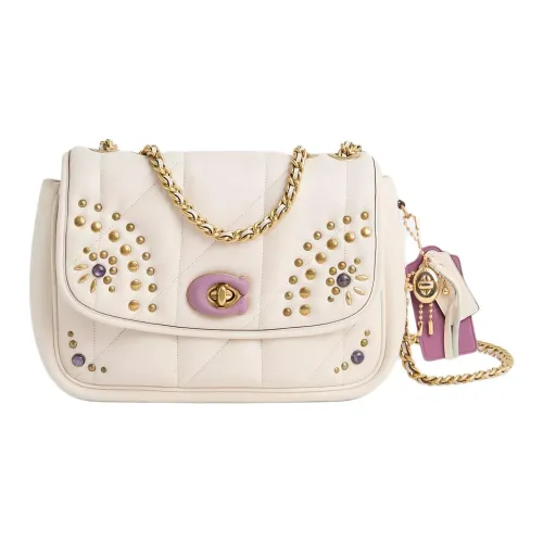 COACH Pillow Madison Кожа Сумка через плечо Средняя Женская Белая