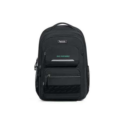 OIWAS Ткань Студенческий Рюкзак Путешественный Рюкзак Ноутбук Сумка Рюкзак Стандартный Унисекс Черный Хаки