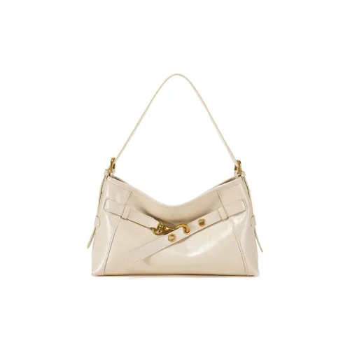 Simedin Сумка через плечо из коровьей кожи среднего размера женская цвет экрю черный