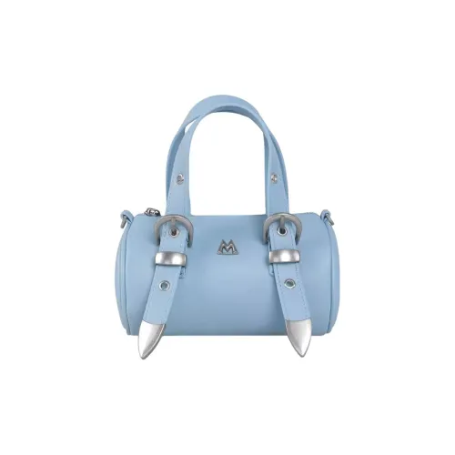 Kikawa Card Синтетическая кожа Цилиндрическая сумка Сумка через плечо Сумка среднего размера Женская Светло-синяя