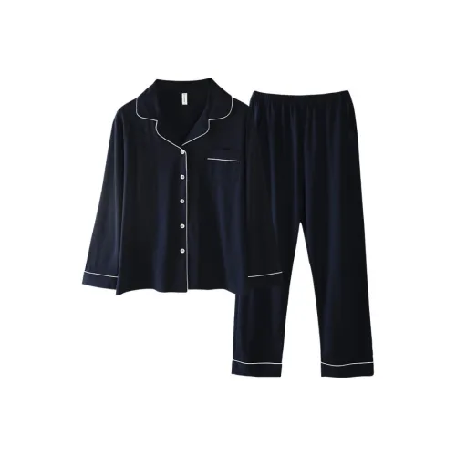 Пижамный комплект Cotton Gene мужской темно-синий