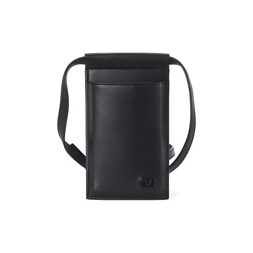 Valentino Сумка через плечо из коровьей кожи чехол для телефона мужской черный