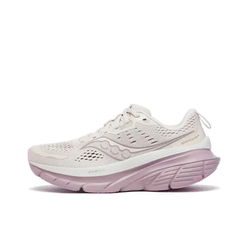 Saucony Guide 18 Амортизация Дышащий Поддерживающий Низкий Топ Повседневный Городской Коммутирование Беговые кроссовки Женские Бежевый