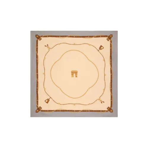 CELINE Шелковые шарфы Женские Коричневый