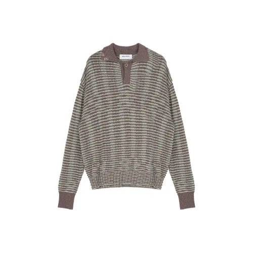 SIMPLE PROJECT Трикотаж Унисекс Зеленый Кофейный Полосы