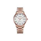 Полный Розовое Золото Белый Циферблат