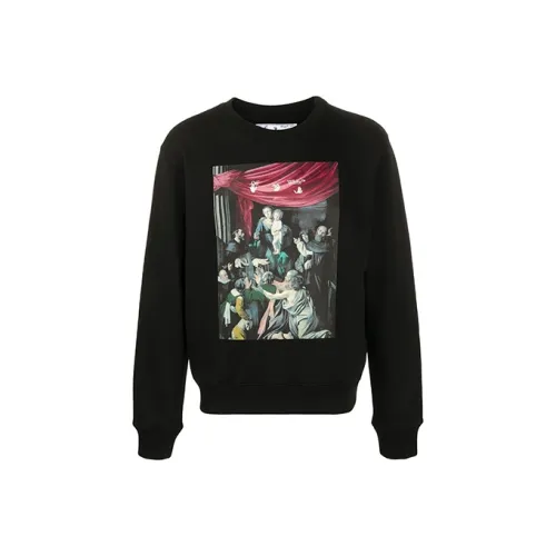 Off Белый FW20 Черный Мужские Толстовки