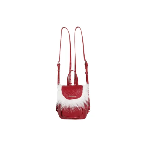 Kikawa Card Синтетическая кожа Рюкзак Средний Женский Красный Черный