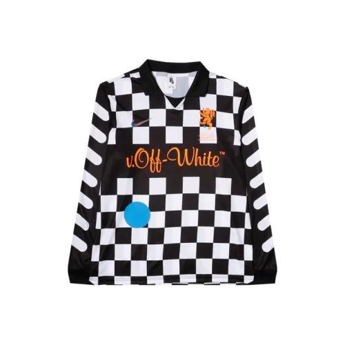 nike x Off Белый T-рубашка Мужская Черная