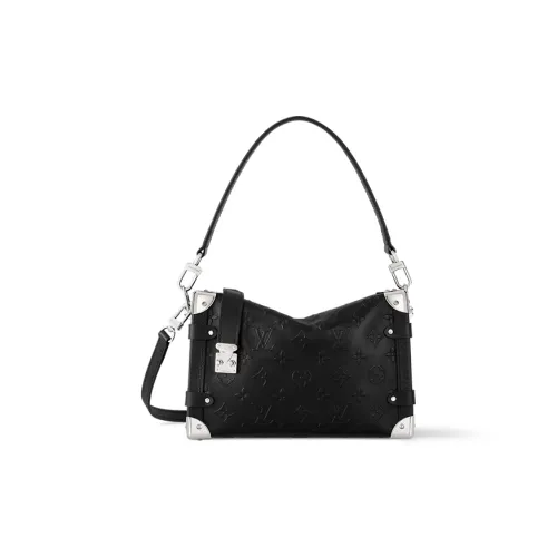 LOUIS VUITTON SIDE TRUNK Сумка через плечо из коровьей кожи среднего размера женская черная