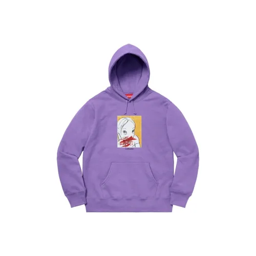 Supreme FW19 Week 3 Nose Bleed Худи Унисекс Фиолетовый